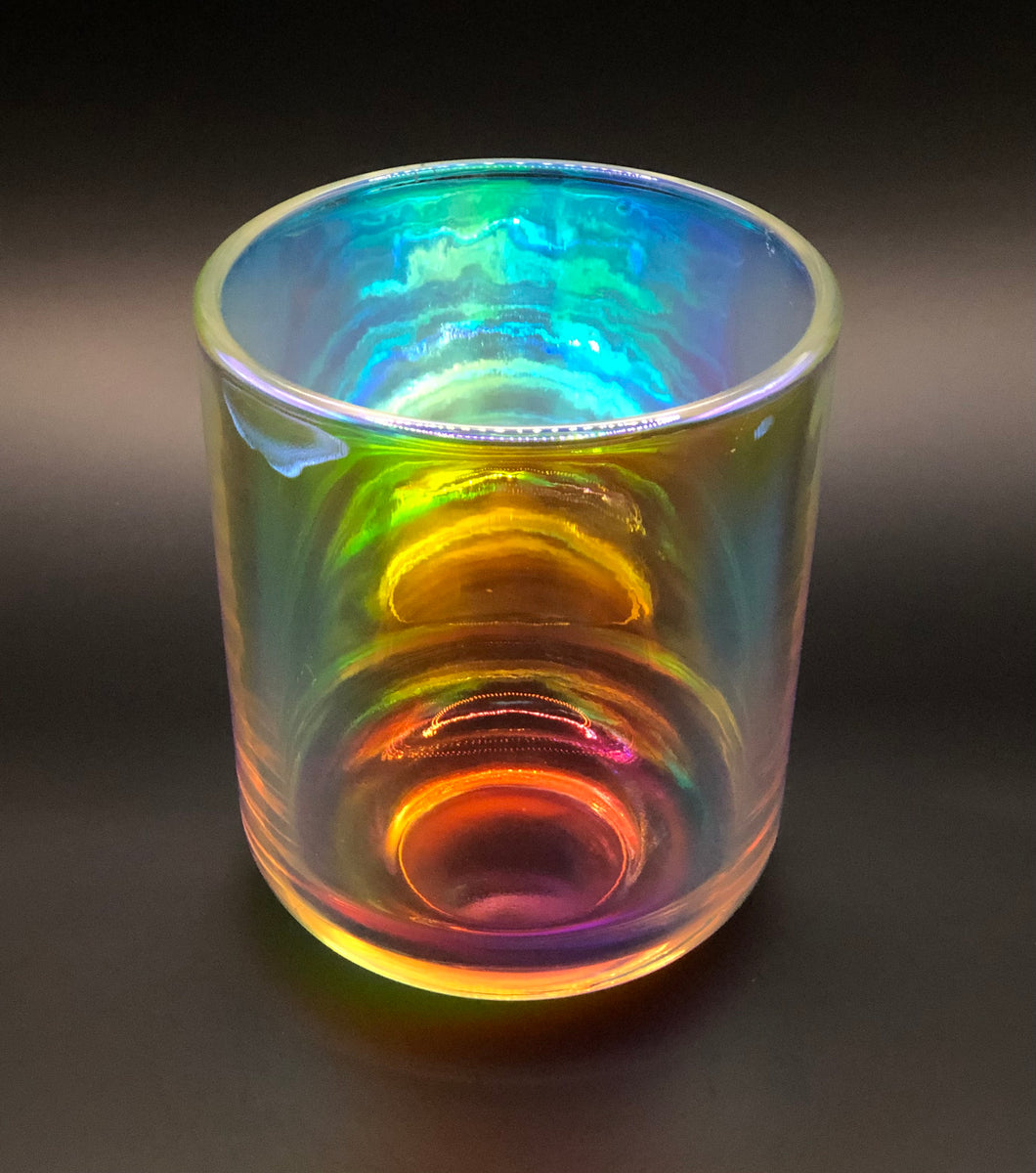 Rainbow Glass Mercury Glass Candle Holders Jar Holders Iridescent Gradient  Vessels For Soy Wax Scented Mercury Glass Candle Holders Making From  Chaplin, $1.6